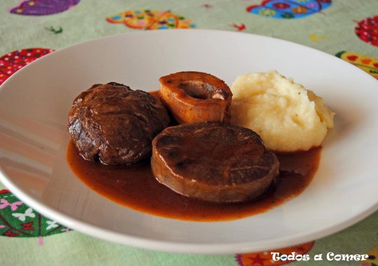 Receta de ossobuco de ternera guisado