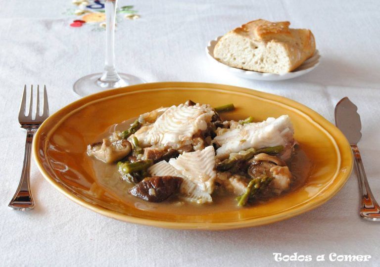 Rodaballo con setas de los hermanos Torres