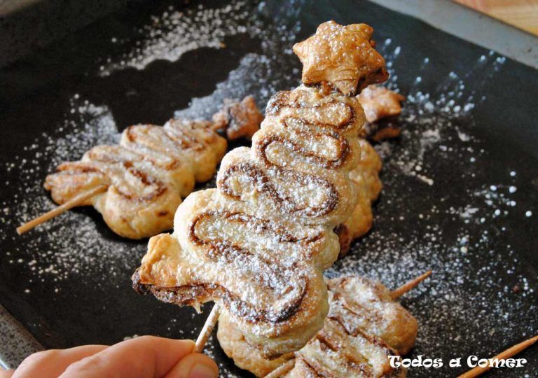 Árboles de Navidad de hojaldre