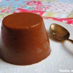 Flan de chocolate y caqui