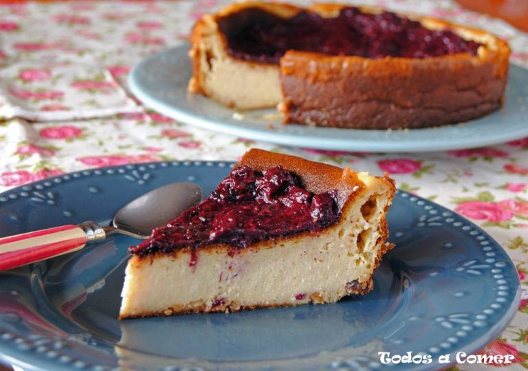Receta fácil de tarta de queso y turrón de Jijona.