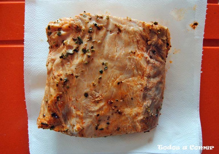 Lomo de cerdo adobado paso a paso