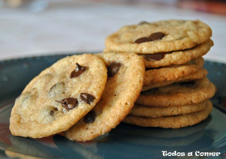 Cookies americanas con chips de chocolate