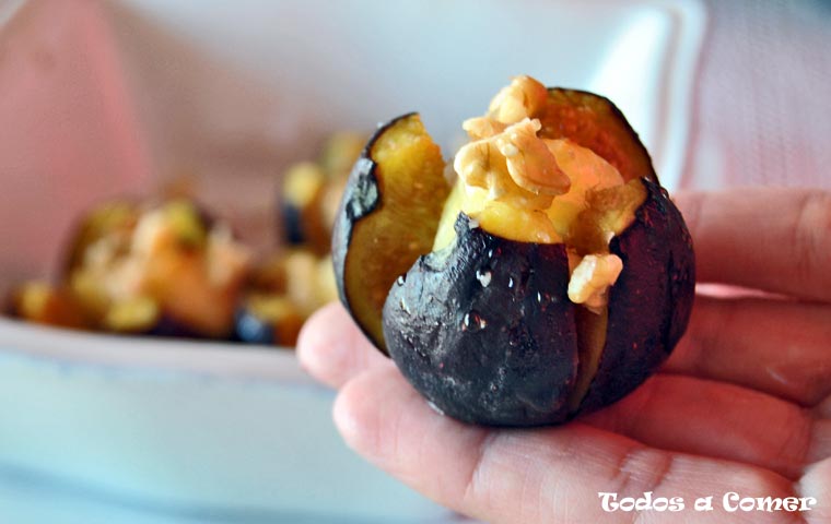 Higos rellenos de queso- En detalle