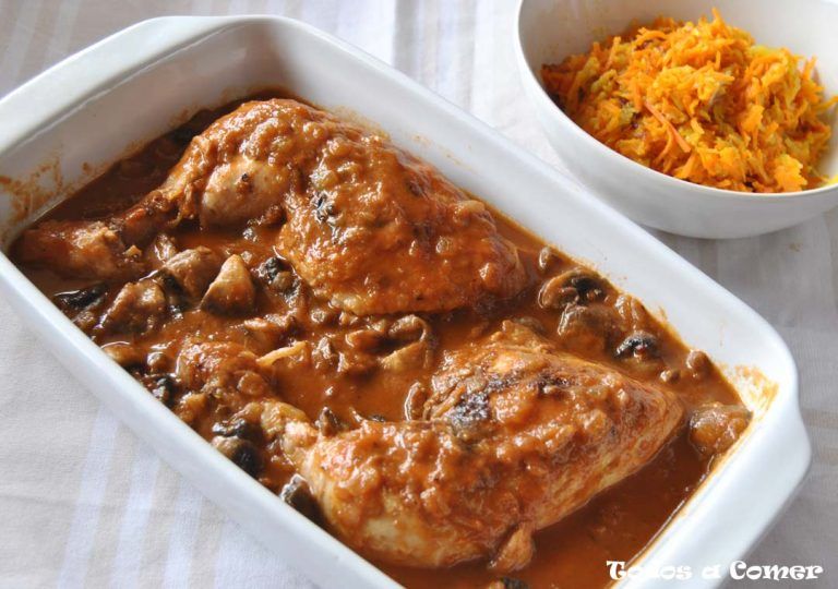 Pollo guisado de la abuela. Receta tradicional y muy sabrosa