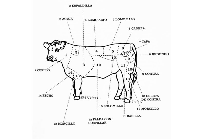 Partes y cortes de la ternera