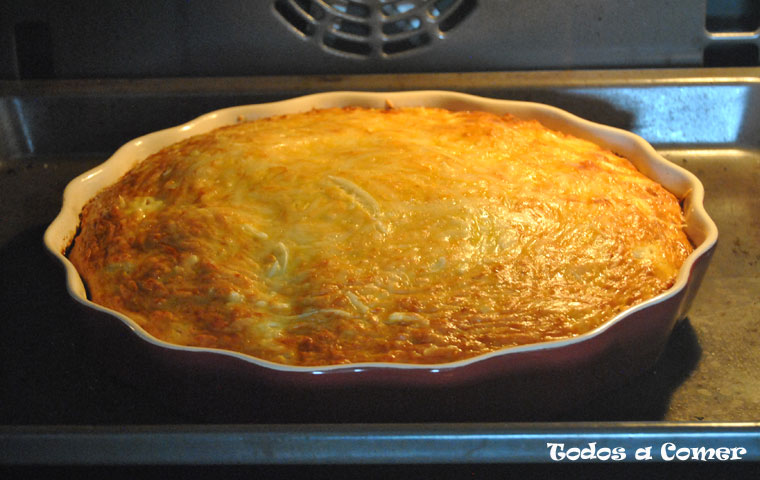 Pastel de salmón y verduras- En el horno