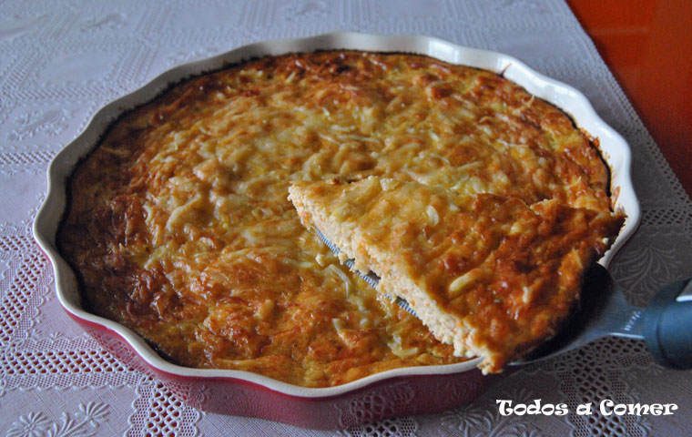 Pastel de salmón y verduras. Receta fácil y deliciosa