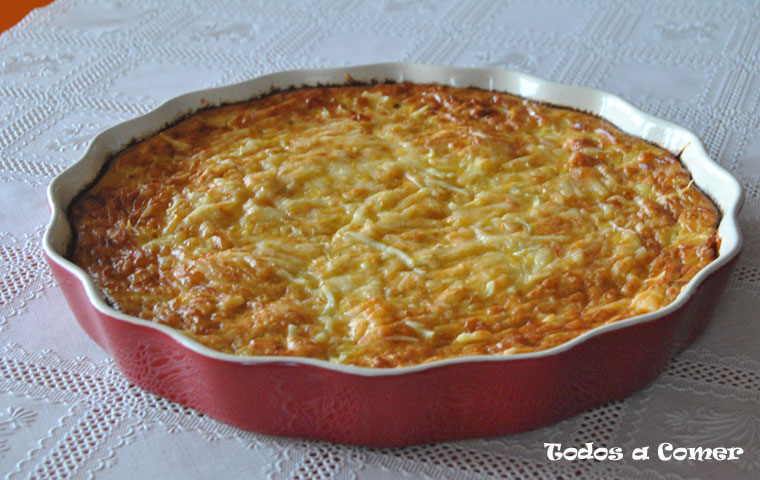 Pastel de salmón y verdura terminado