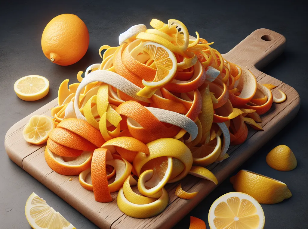 cáscara de naranja y limón
