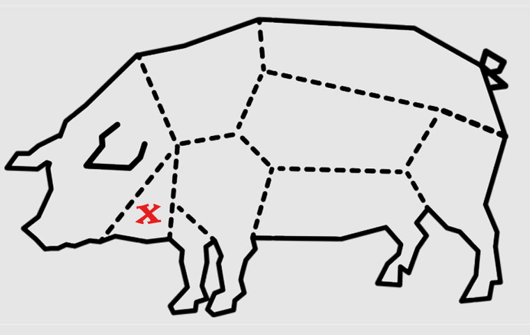 Dónde se ubican las carrilleras de cerdo