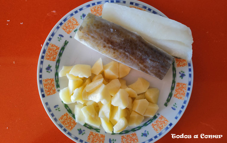 Pimientos rellenos de brandada de bacalao- Ingredientes de la brandada