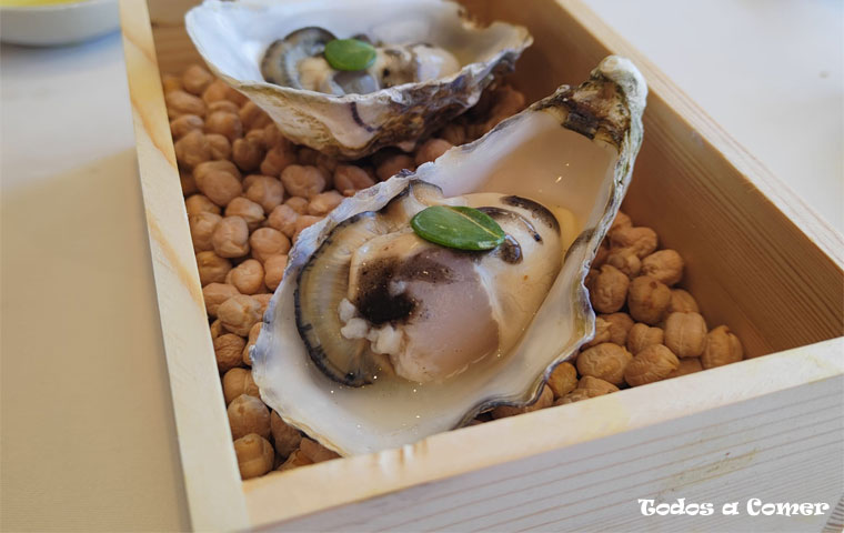 La ostra.  Menú Historias del Guadiana, capítulo 2. Restaurante Epílogo