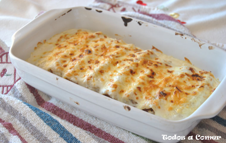 Canelones de pollo y verduras, ¡fáciles y deliciosos!