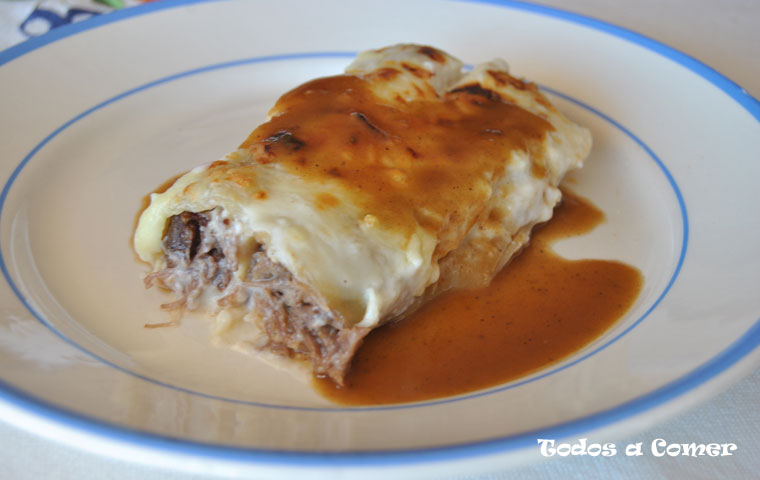 Canelones de pollo y verduras, fáciles y deliciosos