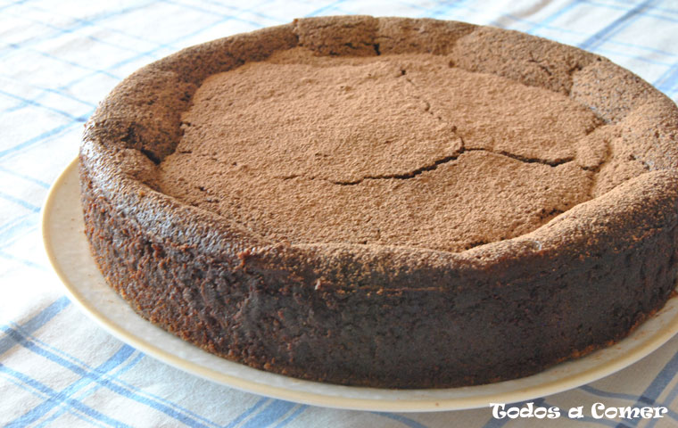 Tarta de chocolate y queso. Presentación