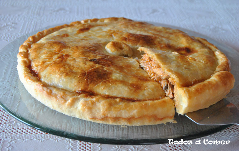 Empanada de pollo y setas