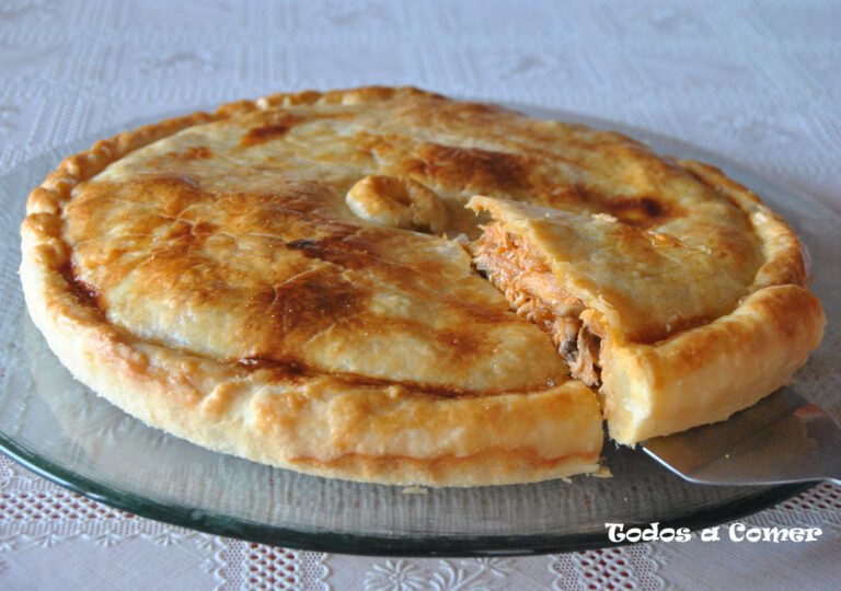 Receta de empanada de pollo y setas (sin nata)