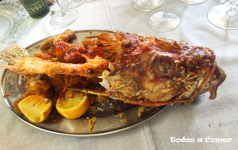 Cabracho adobado y frito