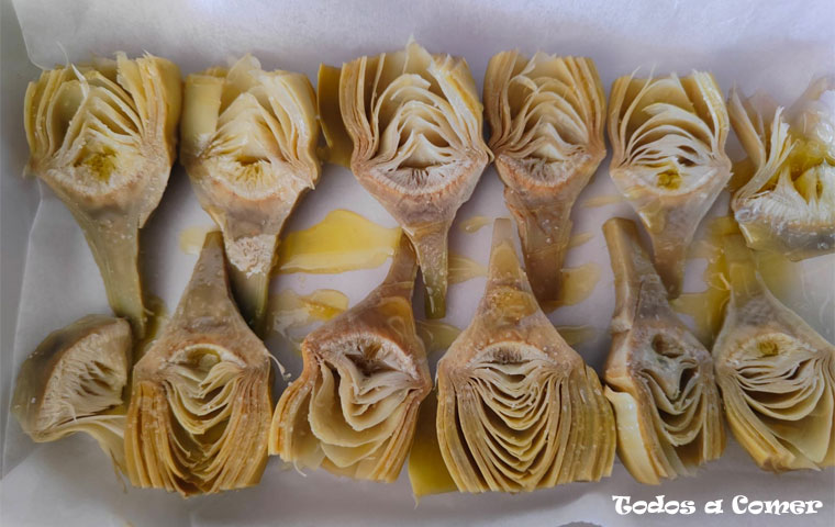 Alcachofas al horno crujientes- Alcachofas listas para ir al horno