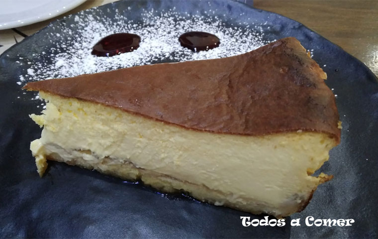 Tarta de queso en Casa Valero