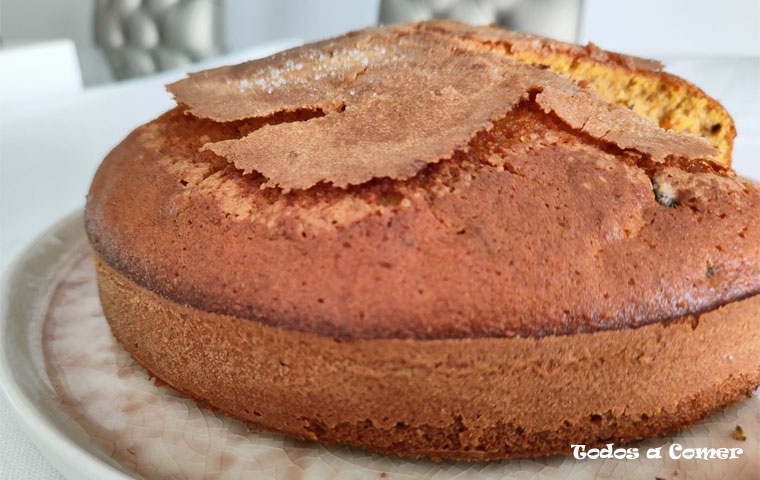 Bizcocho de calabaza con nueces y chocolate- Terminado